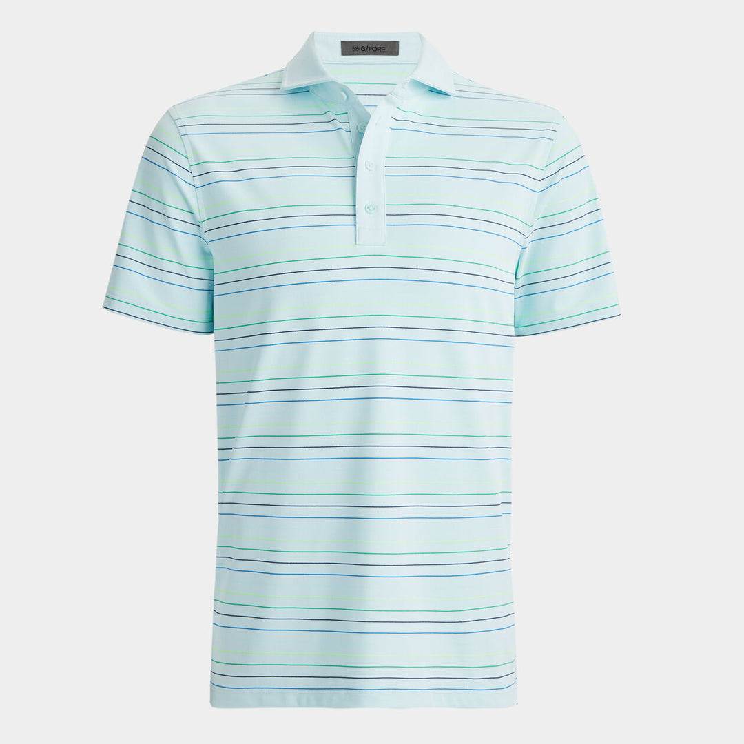 G/FORE MEN'S MULTI STRIPE TECH PIQUÉ POLO - DAYBREAK