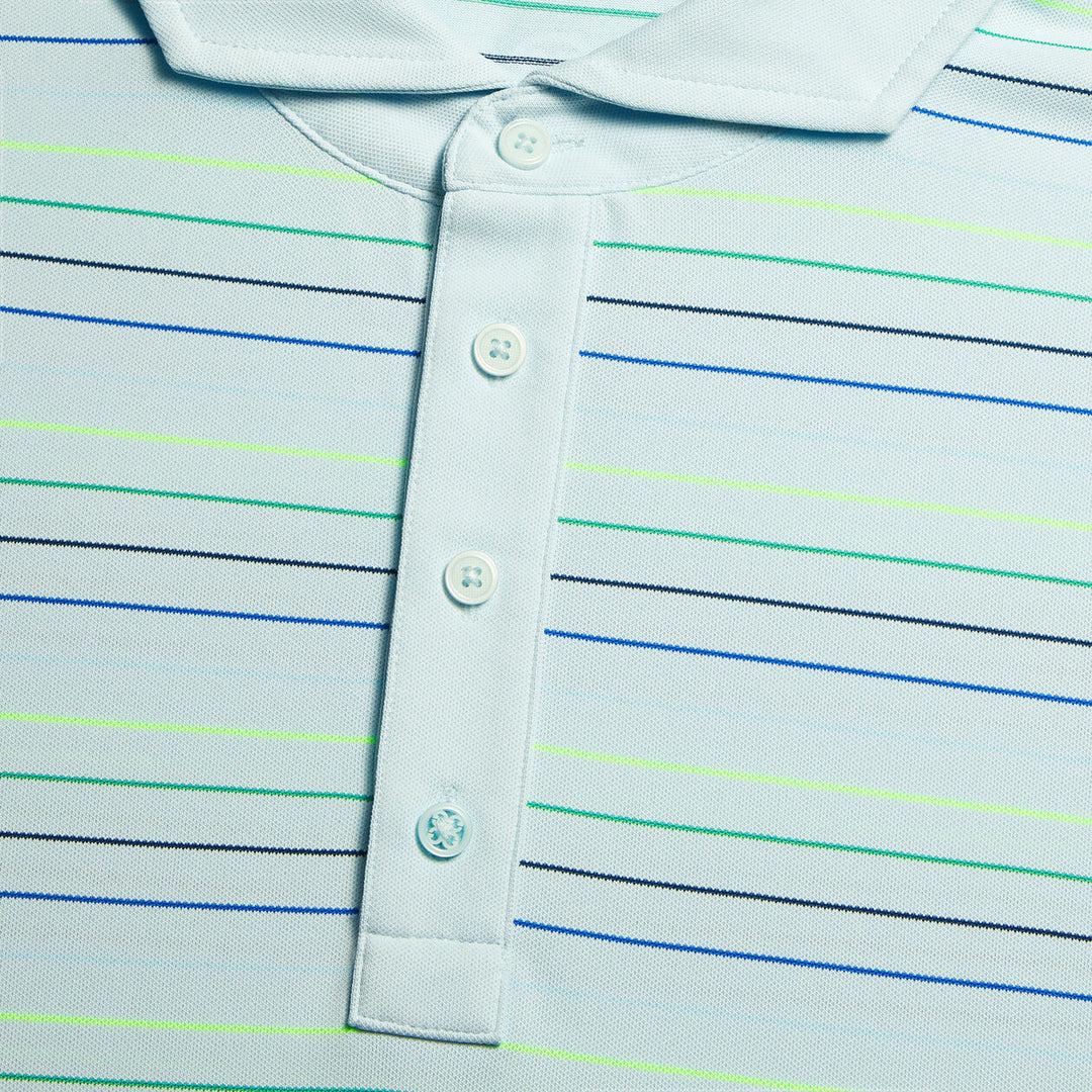 G/FORE MEN'S MULTI STRIPE TECH PIQUÉ POLO - DAYBREAK