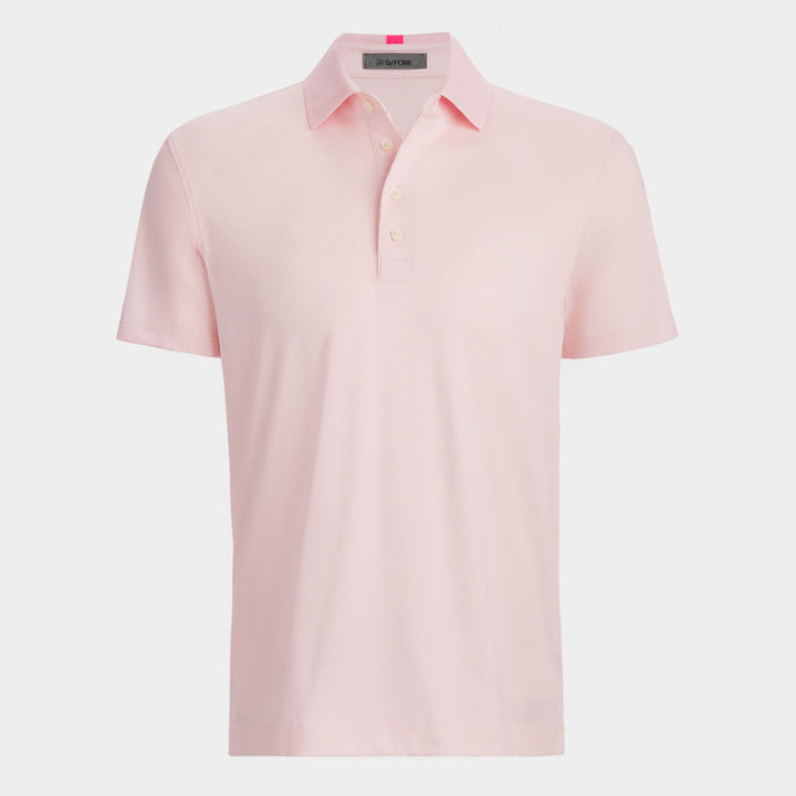 G/FORE MENS TECHNICAL COTTON BLEND POLO - BLUSH