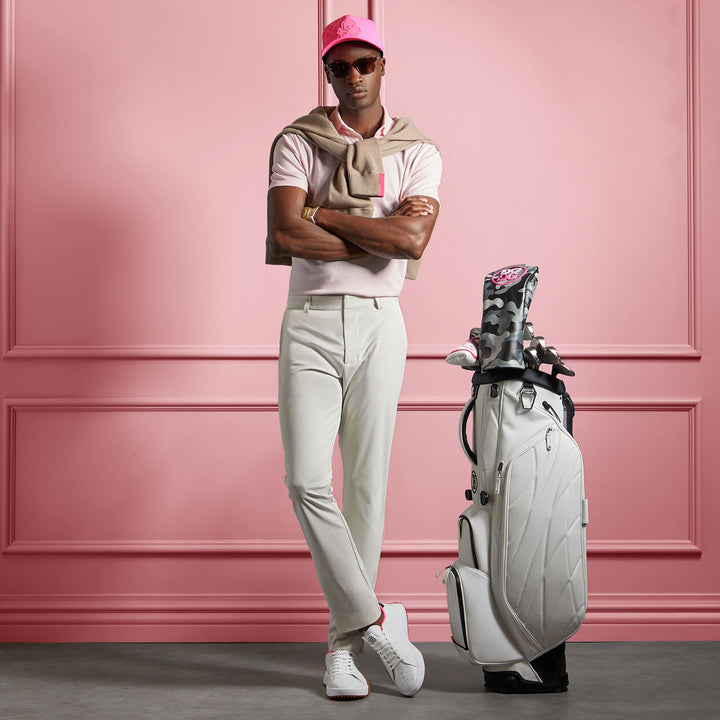 G/FORE MENS TECHNICAL COTTON BLEND POLO - BLUSH