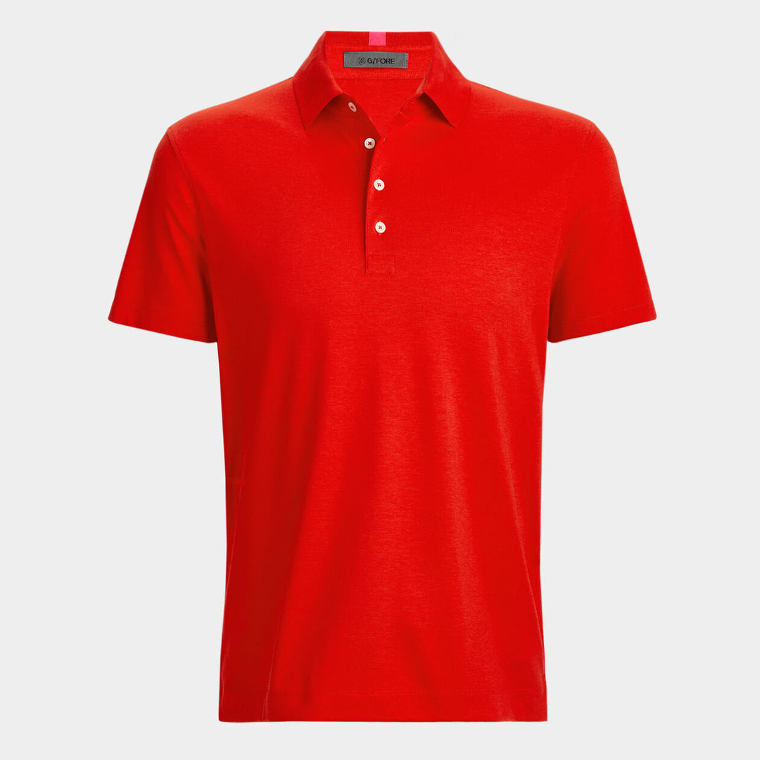 G/FORE MEN'S TECHNICAL COTTON BLEND POLO - POPPY