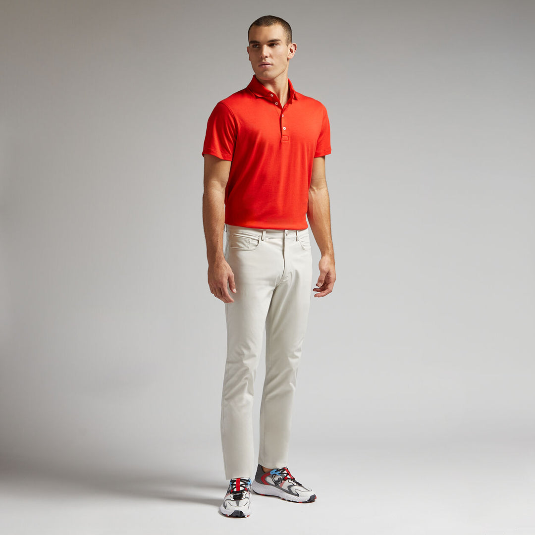 G/FORE MEN'S TECHNICAL COTTON BLEND POLO - POPPY