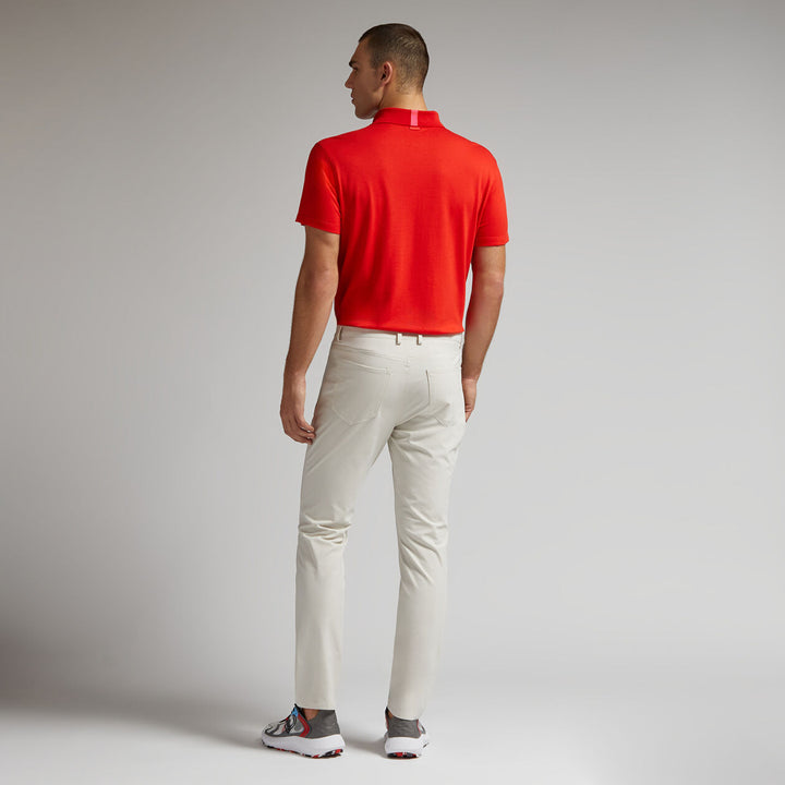 G/FORE MEN'S TECHNICAL COTTON BLEND POLO - POPPY