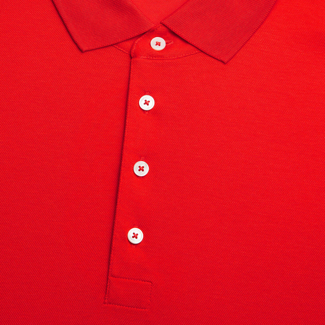 G/FORE MEN'S TECHNICAL COTTON BLEND POLO - POPPY