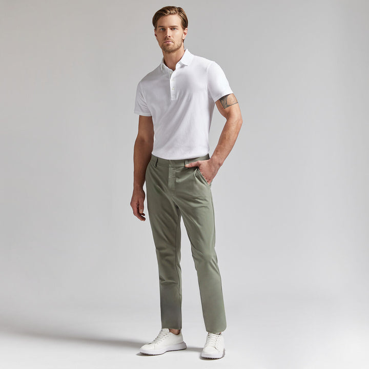 G/FORE MEN'S TECHNICAL COTTON BLEND POLO - SNOW