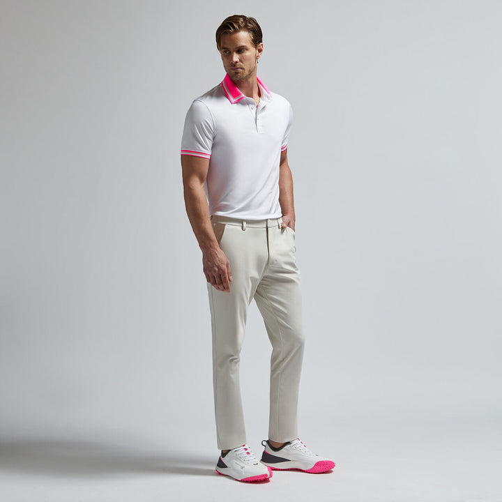 G/FORE MENS TUX TECH JERSEY POLO - SNOW