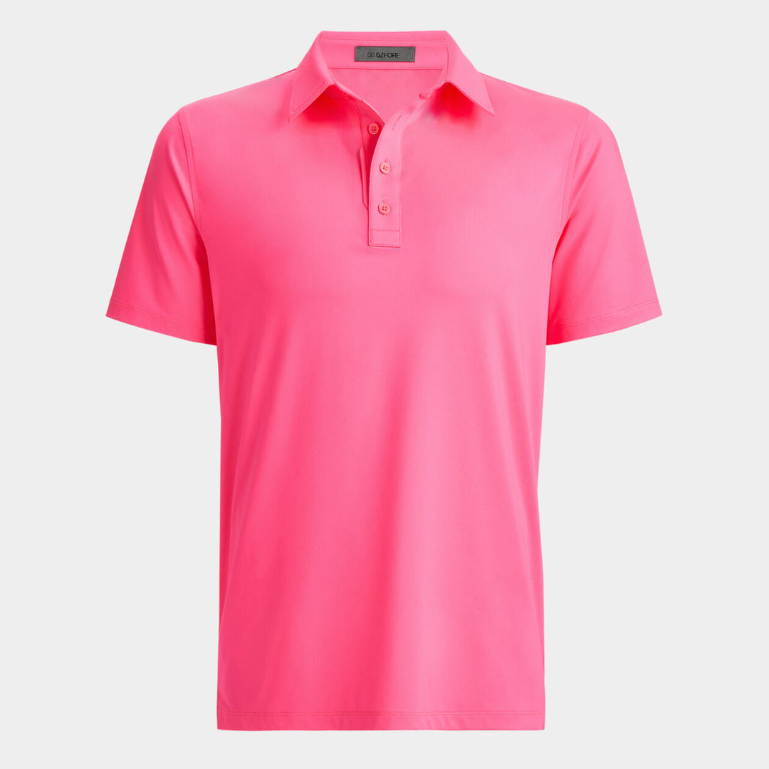 G/FORE MENS G/TAB ESSENTIAL TECH JERSEY POLO - KNOCKOUT PINK