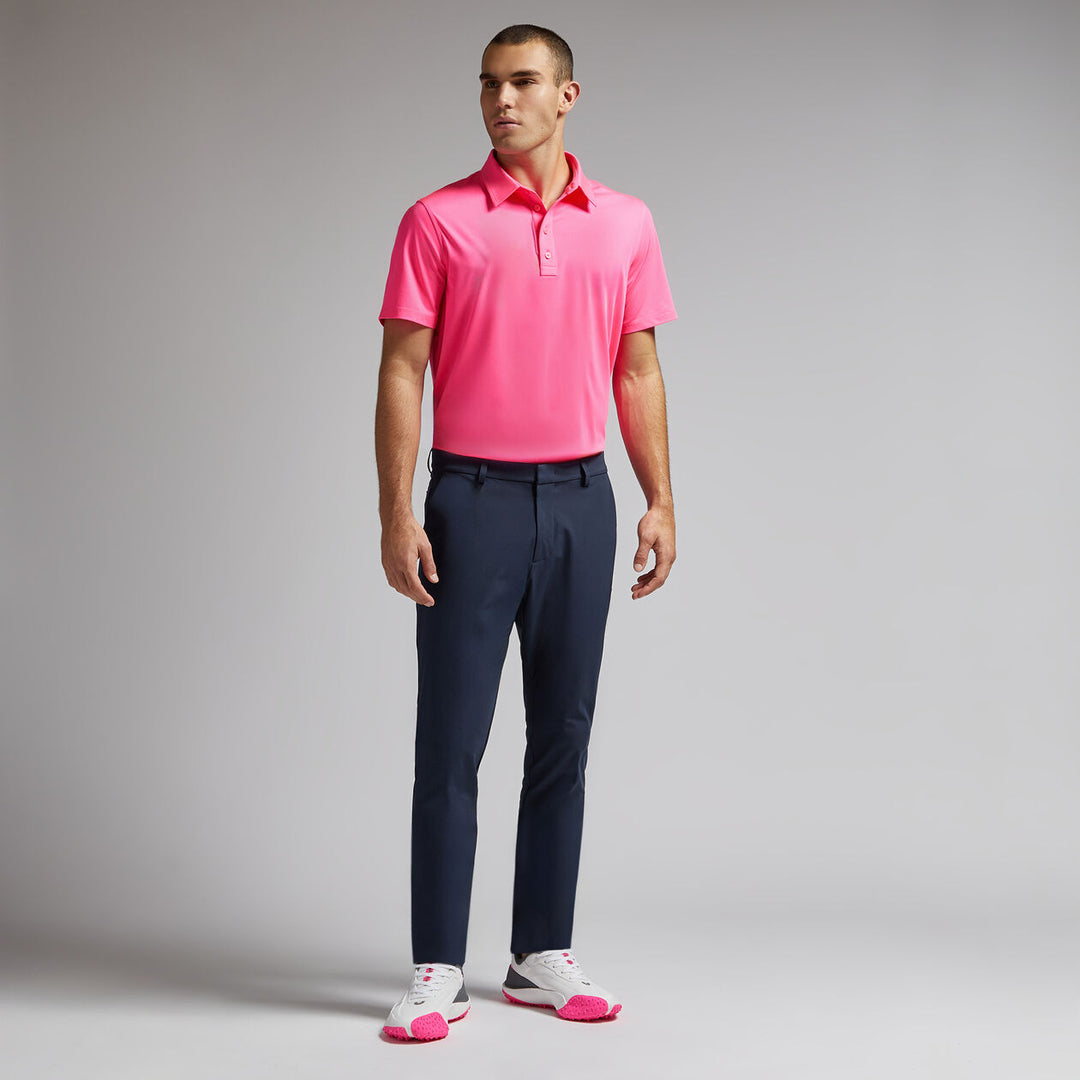 G/FORE MENS G/TAB ESSENTIAL TECH JERSEY POLO - KNOCKOUT PINK
