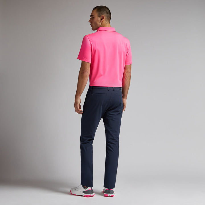 G/FORE MENS G/TAB ESSENTIAL TECH JERSEY POLO - KNOCKOUT PINK