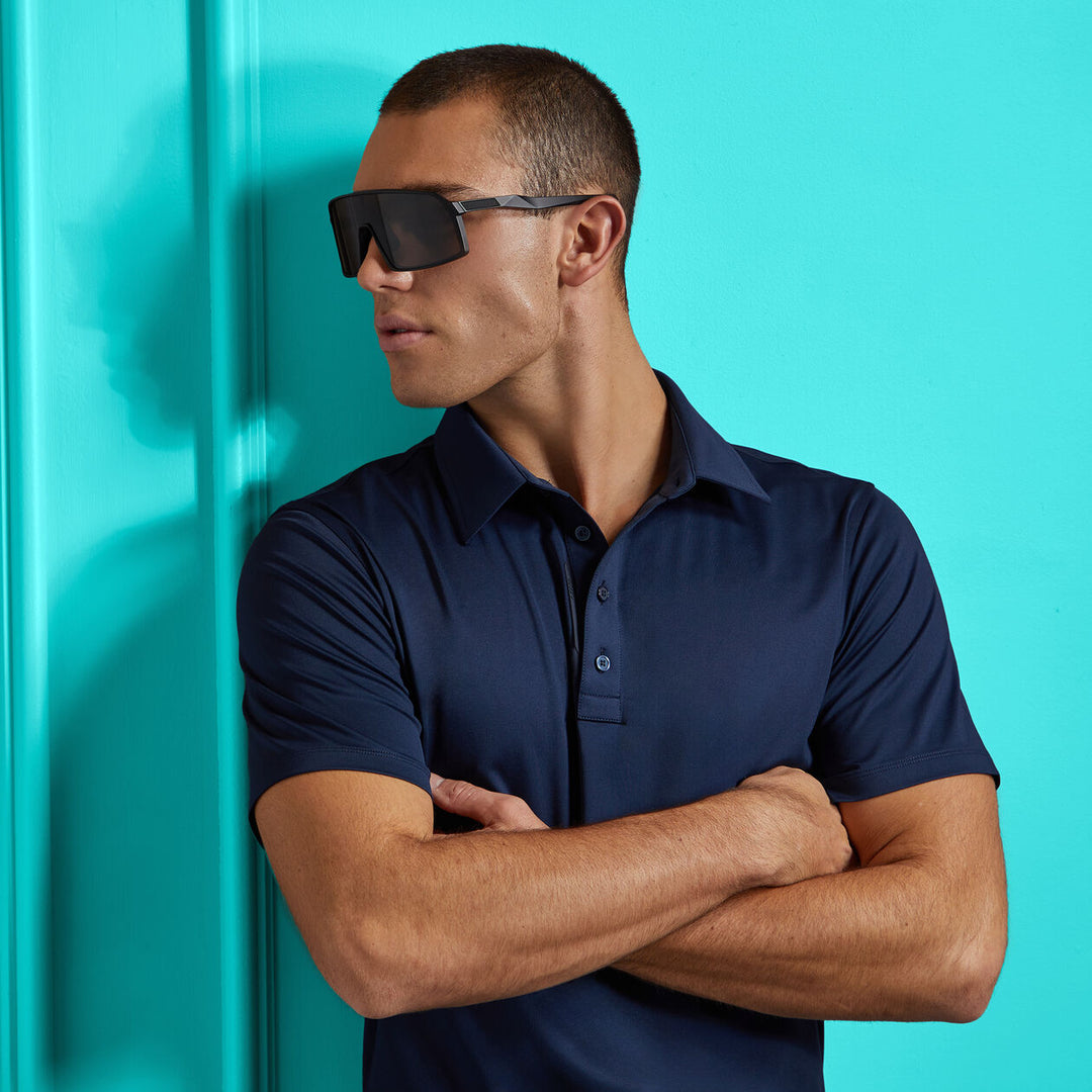 G/FORE MENS G/TAB ESSENTIAL TECH JERSEY POLO - TWILIGHT
