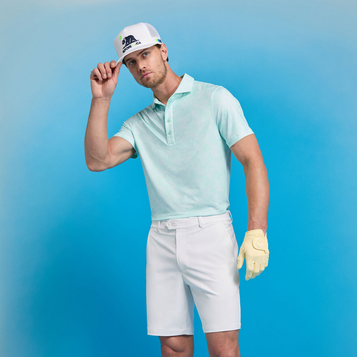G/FORE MEN'S HYDRANGEA TECH JERSEY POLO - MENTHOL