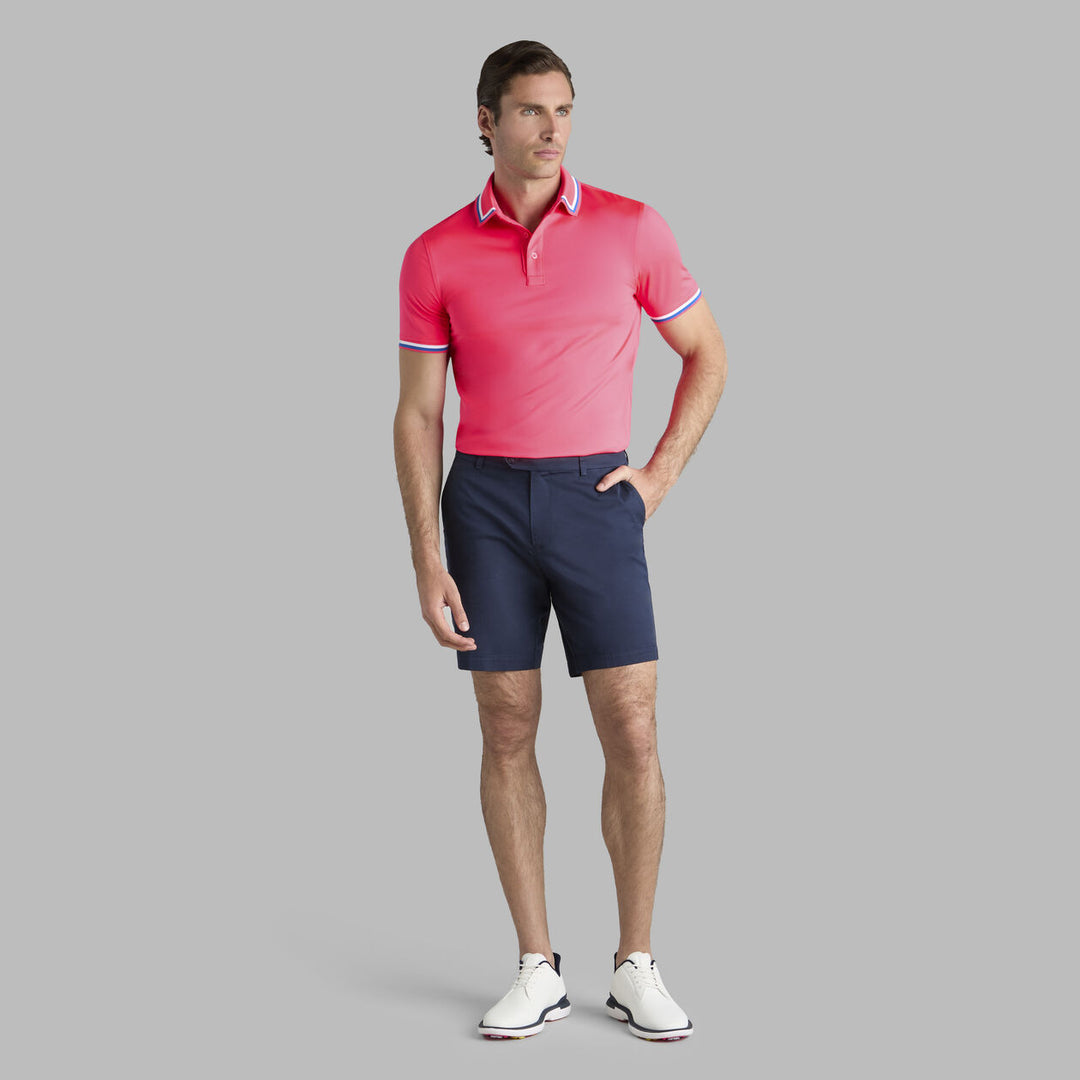 G/FORE MEN'S G/TAB ESSENTIAL TECH JERSEY BANDED SLEEVE POLO - BIRDIE