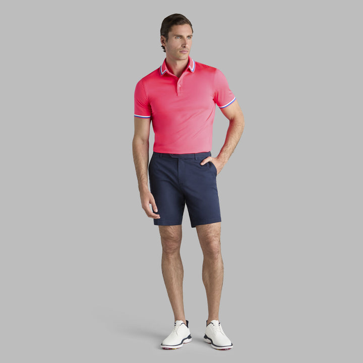 G/FORE MEN'S G/TAB ESSENTIAL TECH JERSEY BANDED SLEEVE POLO - BIRDIE