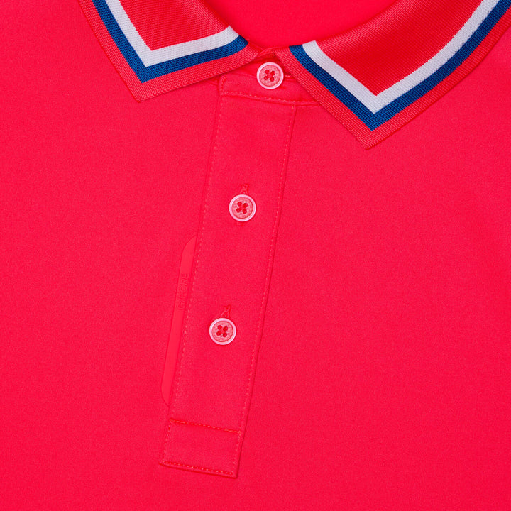 G/FORE MEN'S G/TAB ESSENTIAL TECH JERSEY BANDED SLEEVE POLO - BIRDIE