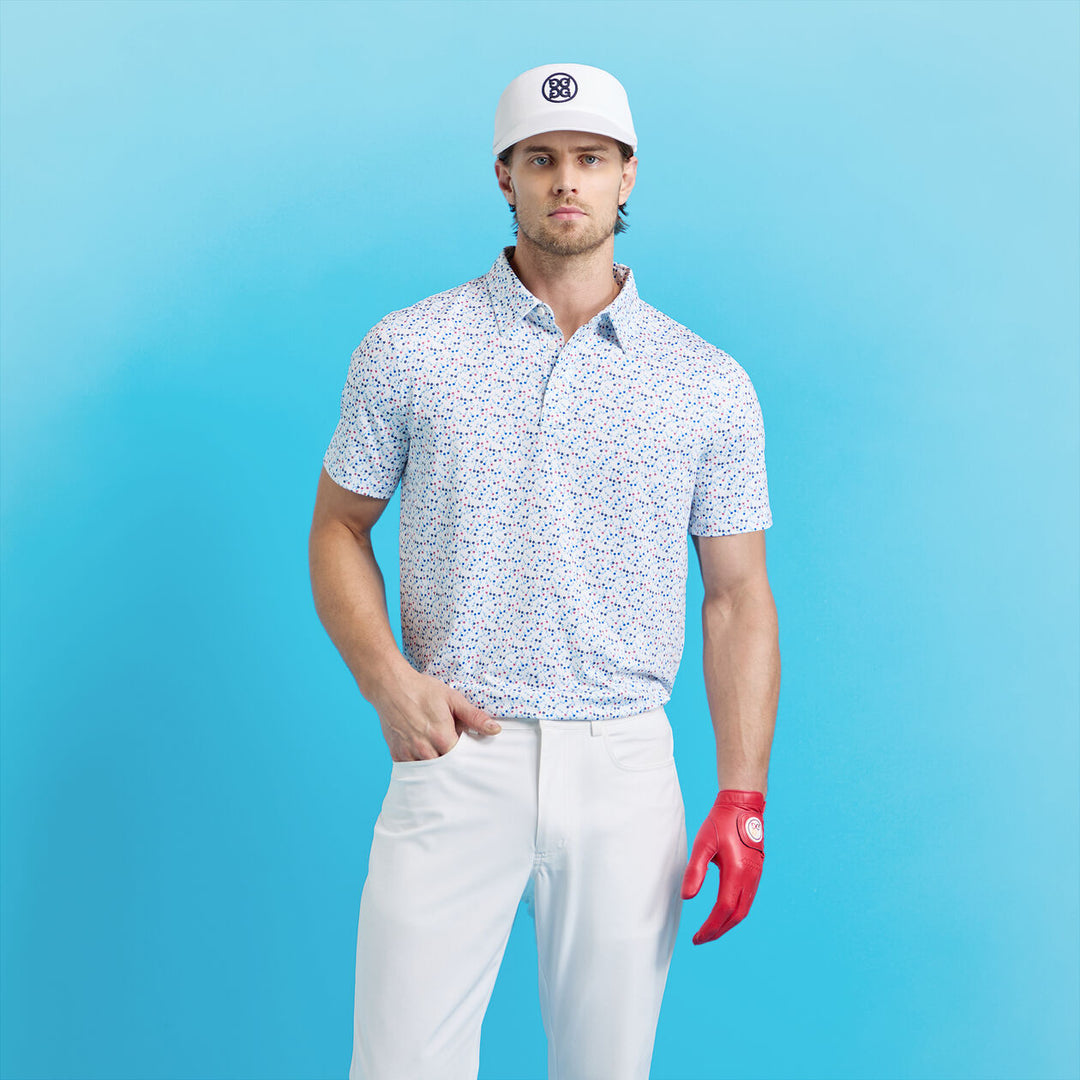 G/FORE MEN'S AYE POPPY TECH JERSEY POLO - SNOW