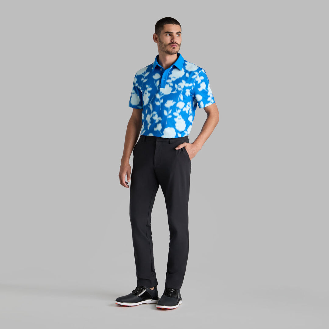G/FORE MEN'S BLUR FLORAL TECH JERSEY POLO - LISBON