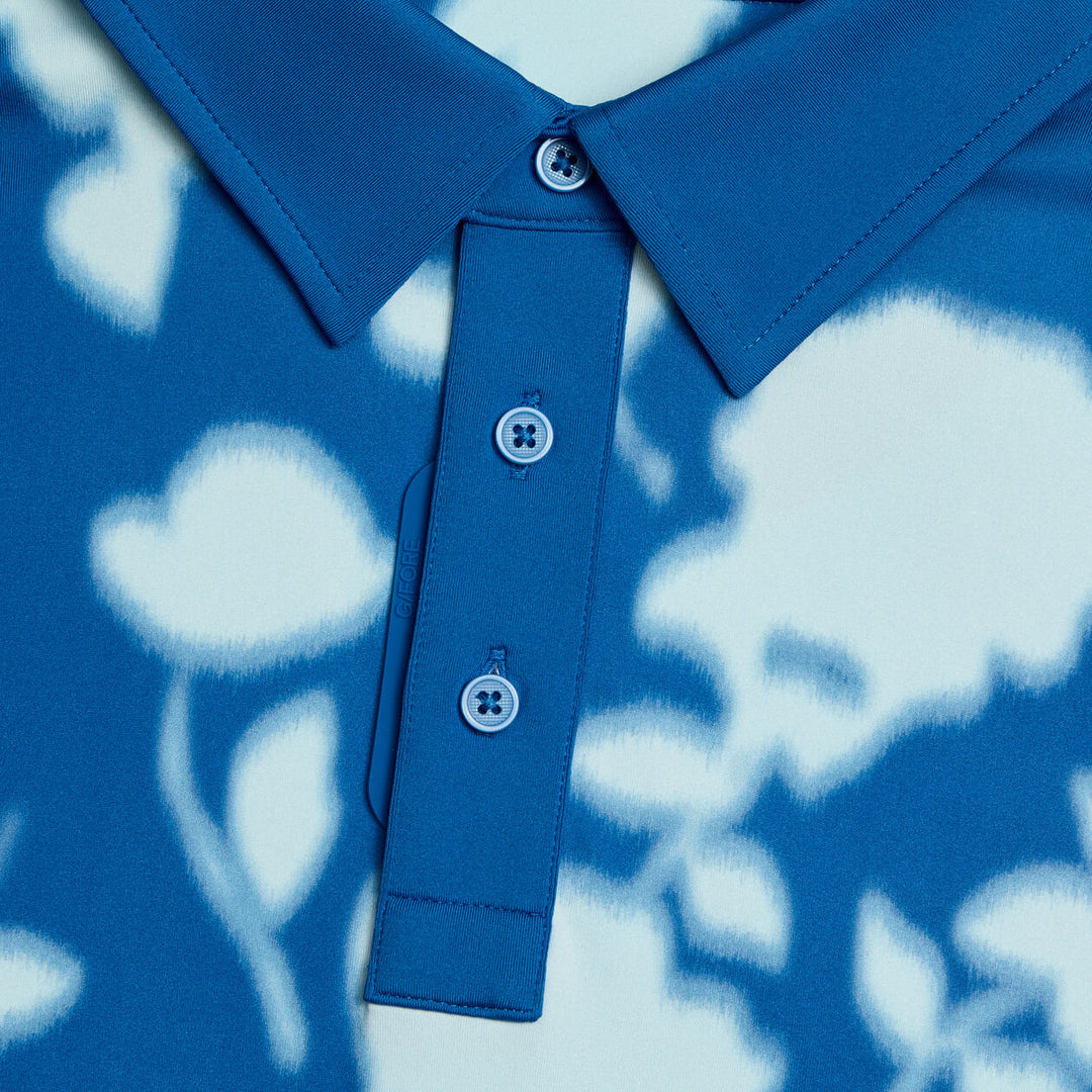 G/FORE MEN'S BLUR FLORAL TECH JERSEY POLO - LISBON
