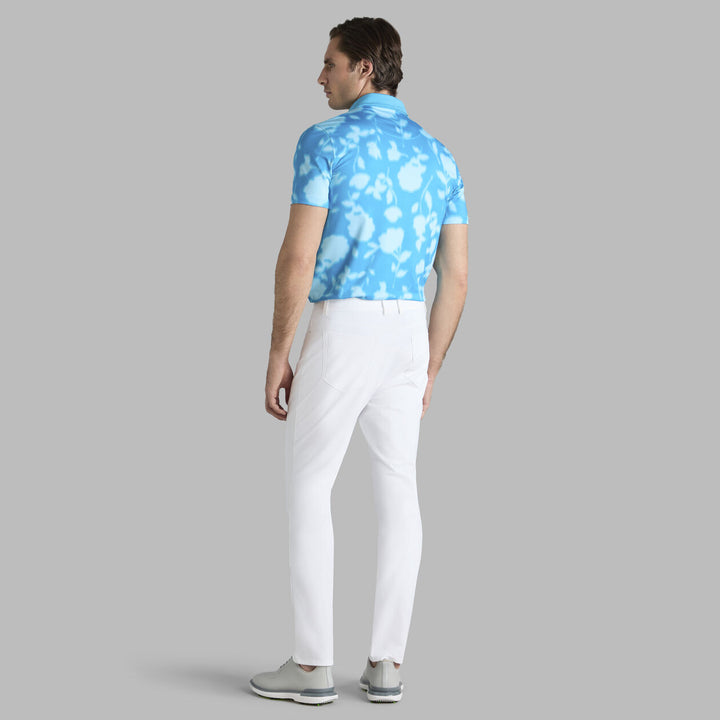 G/FORE MEN'S BLUR FLORAL TECH JERSEY POLO - VENETIAN