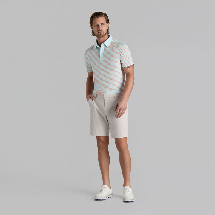 G/FORE MEN'S FEEDER STRIPE TECH JERSEY POLO - DAY BREAK