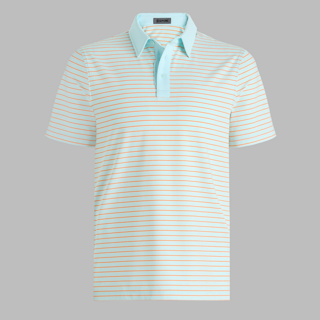 G/FORE MEN'S FEEDER STRIPE TECH JERSEY POLO - DAY BREAK