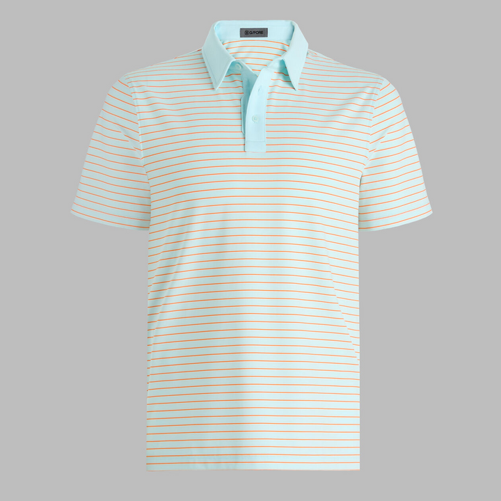 G/FORE MEN'S FEEDER STRIPE TECH JERSEY POLO - DAY BREAK