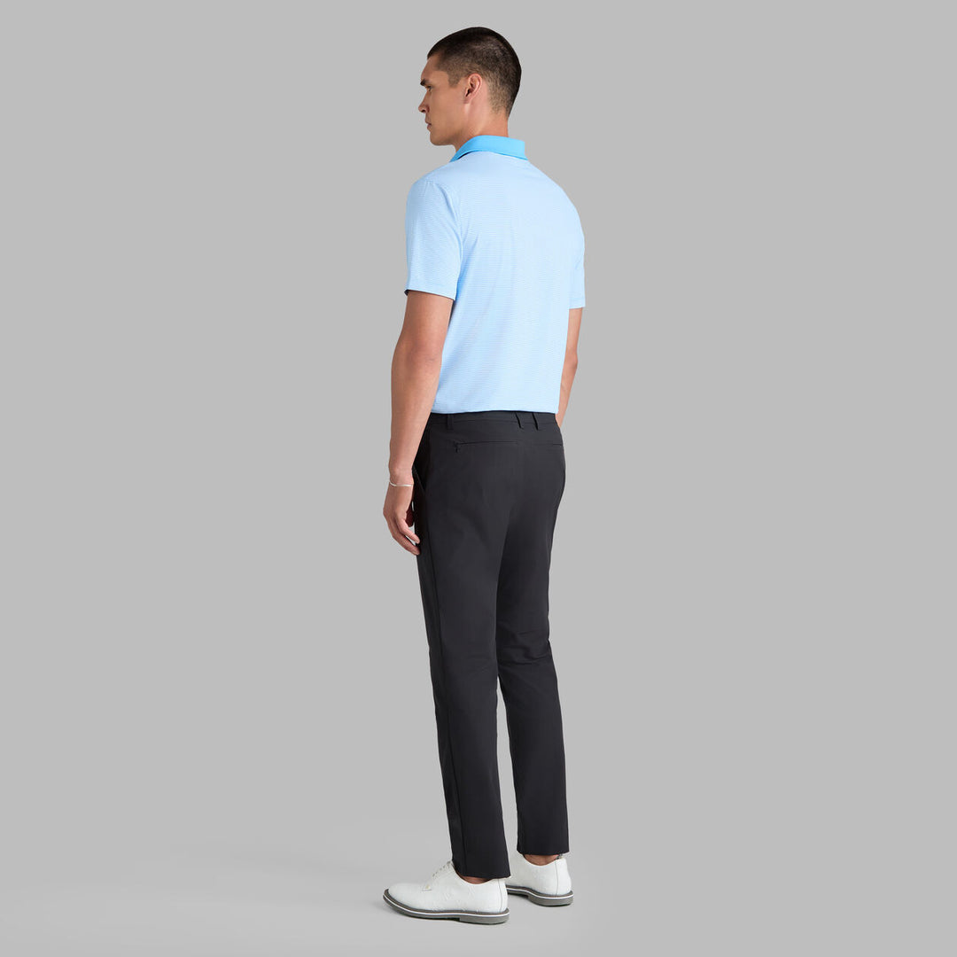 G/FORE MEN'S FEEDER STRIPE FINE TECH JERSEY POLO - AZUL