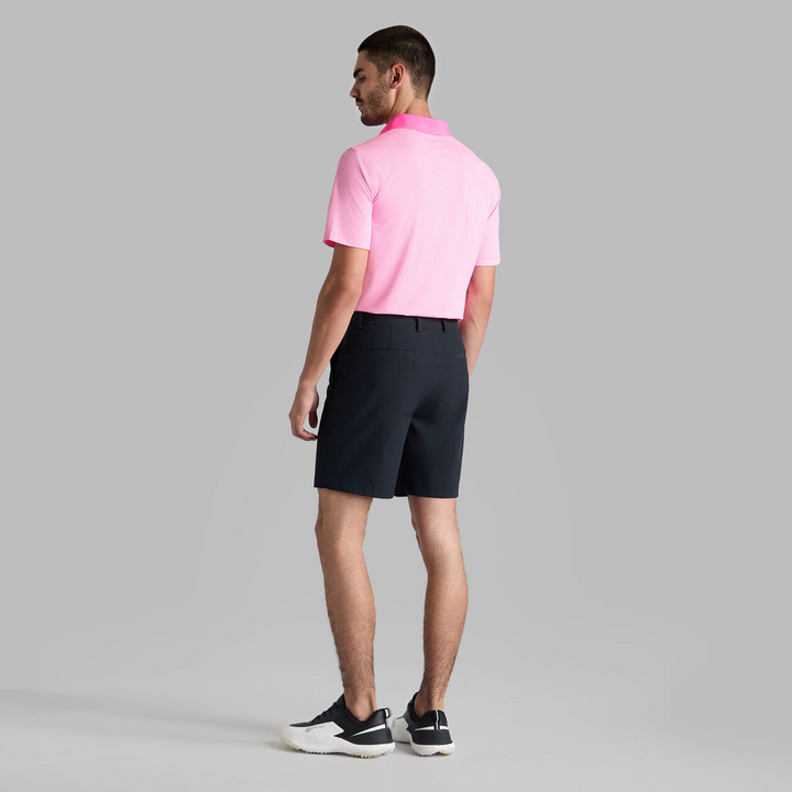 G/FORE MEN'S FEEDER STRIPE FINE TECH JERSEY POLO - KNOCKOUT PINK