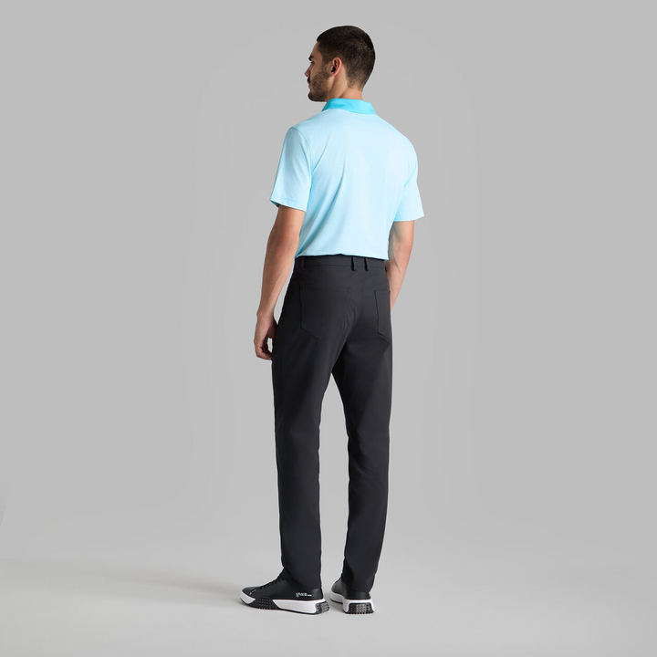 G/FORE MEN'S FEEDER STRIPE FINE TECH JERSEY POLO - MOSAIC