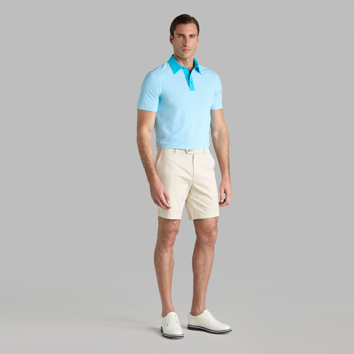 G/FORE MEN'S FEEDER STRIPE FINE TECH JERSEY POLO - VENETIAN