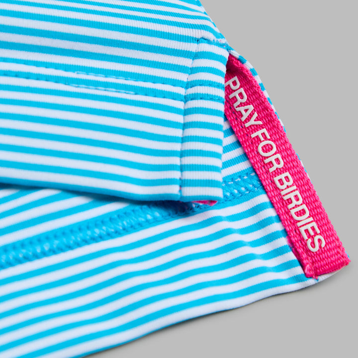 G/FORE MEN'S FEEDER STRIPE FINE TECH JERSEY POLO - VENETIAN