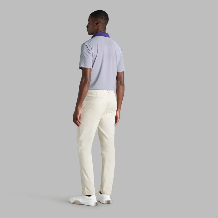 G/FORE MEN'S FEEDER STRIPE FINE TECH JERSEY POLO - WISTERIA