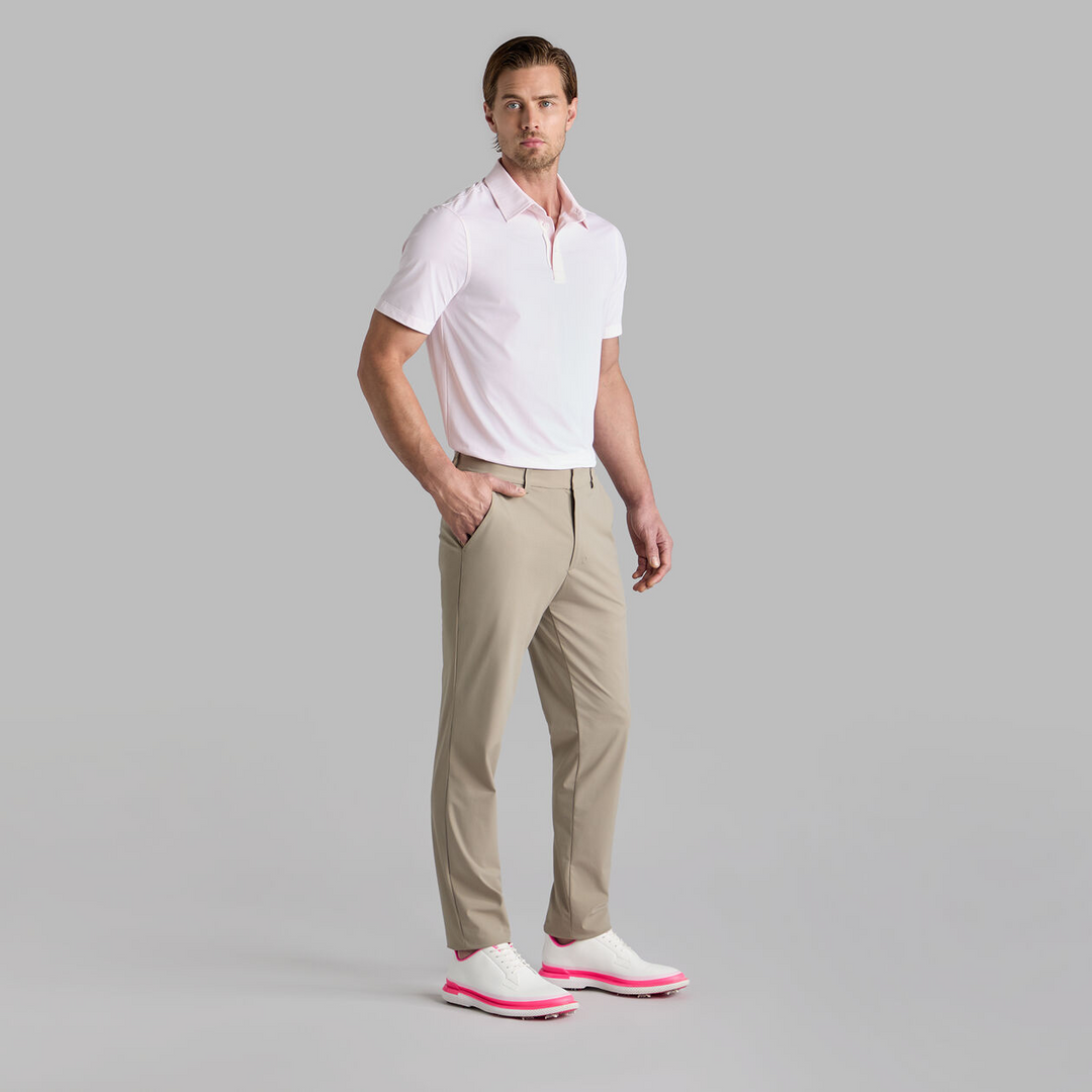 G/FORE MEN'S FINE STRETCH JACQUARD POLO - BLUSH