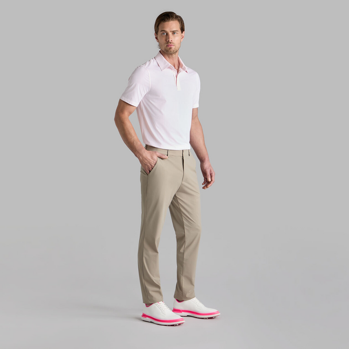 G/FORE MEN'S FINE STRETCH JACQUARD POLO - BLUSH