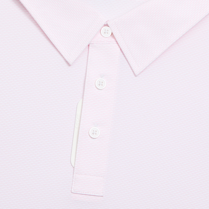 G/FORE MEN'S FINE STRETCH JACQUARD POLO - BLUSH