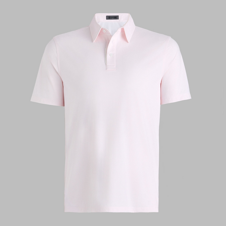 G/FORE MEN'S FINE STRETCH JACQUARD POLO - BLUSH