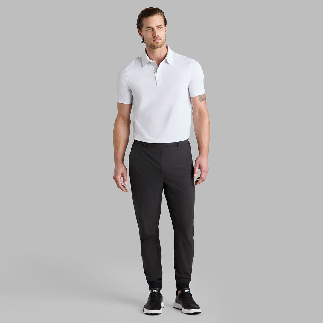 G/FORE MEN'S FINE STRETCH JACQUARD POLO - NIMBUS