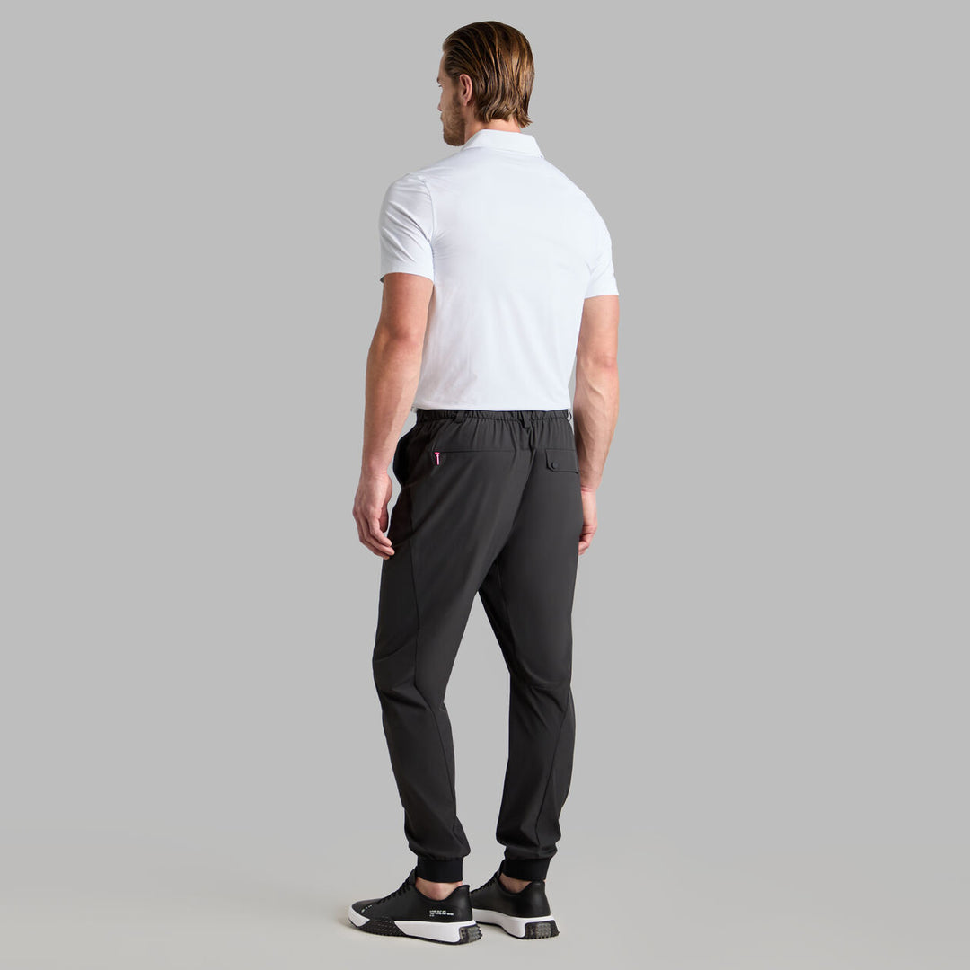 G/FORE MEN'S FINE STRETCH JACQUARD POLO - NIMBUS