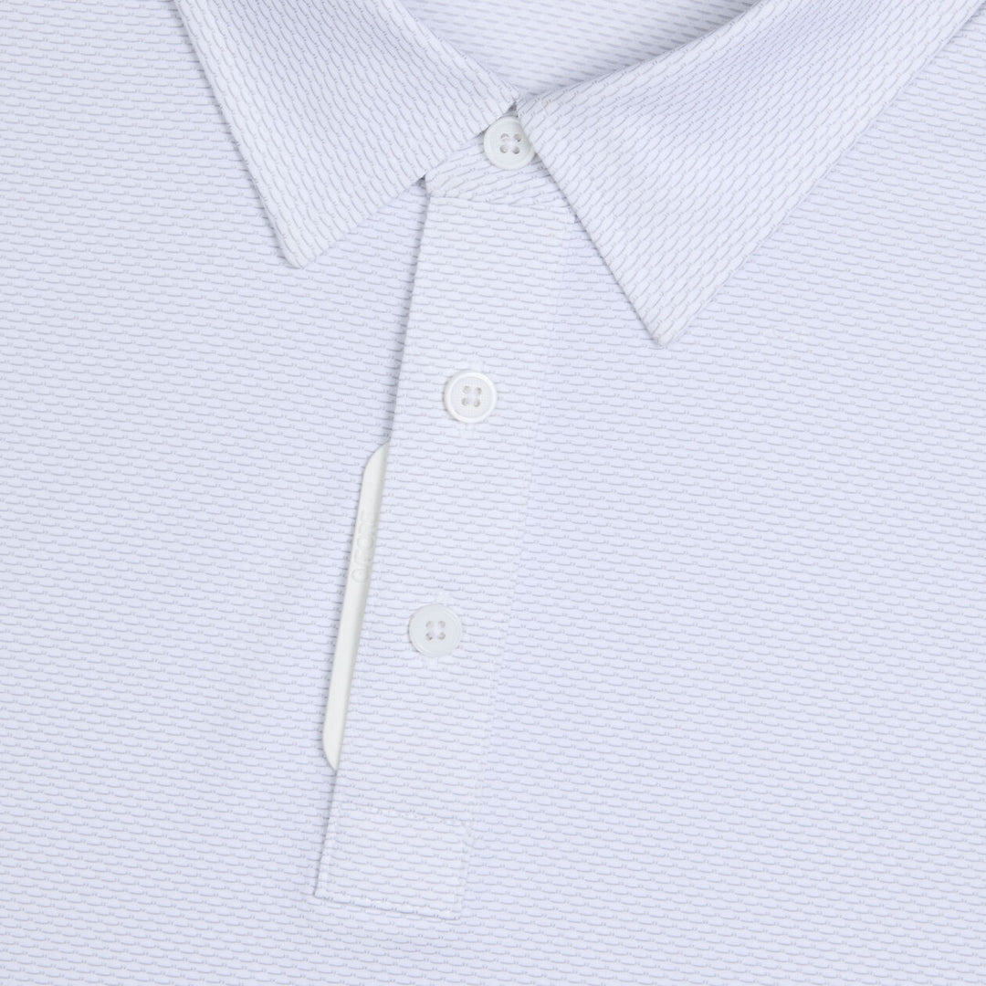 G/FORE MEN'S FINE STRETCH JACQUARD POLO - NIMBUS