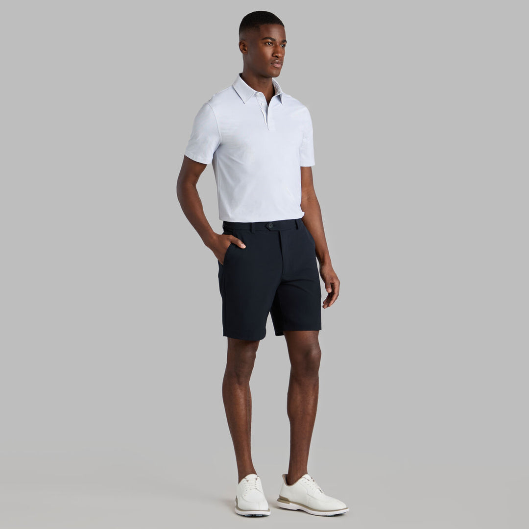 G/FORE MEN'S FINE STRETCH JACQUARD POLO - ONYX
