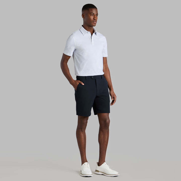 G/FORE MEN'S FINE STRETCH JACQUARD POLO - ONYX