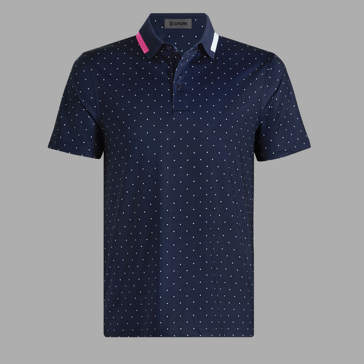 G/FORE MEN'S POLKA DOT TECH JERSEY POLO - TWILIGHT