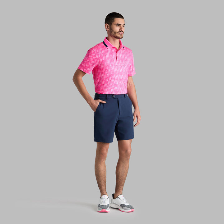 G/FORE MEN'S 3/G'S TECH JERSEY POLO - KNOCKOUT PINK