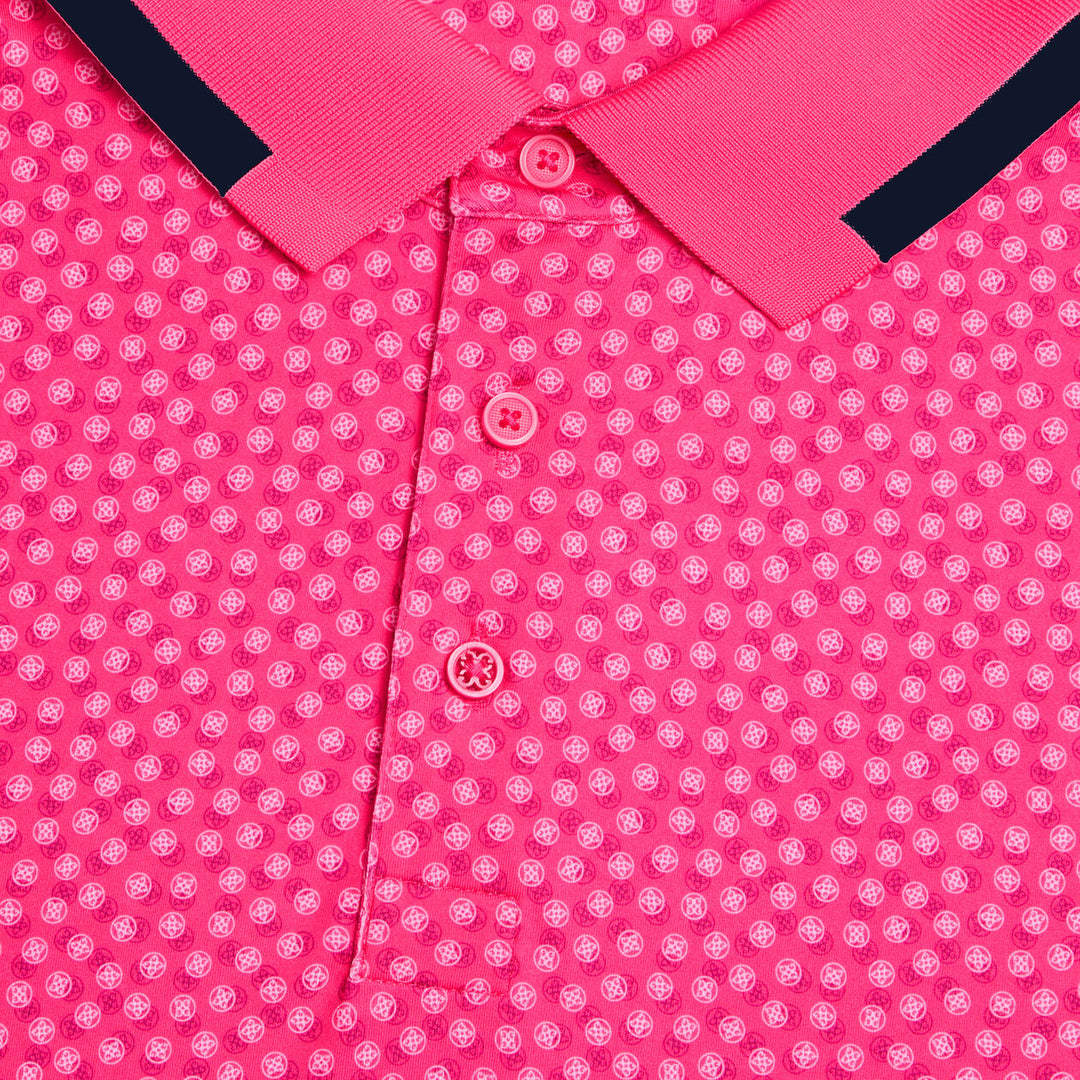 G/FORE MEN'S 3/G'S TECH JERSEY POLO - KNOCKOUT PINK