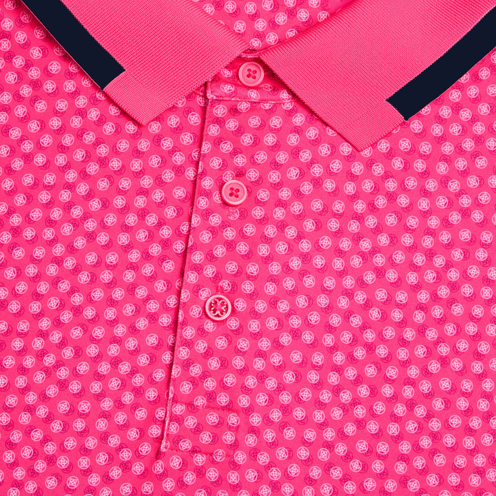 G/FORE MEN'S 3/G'S TECH JERSEY POLO - KNOCKOUT PINK