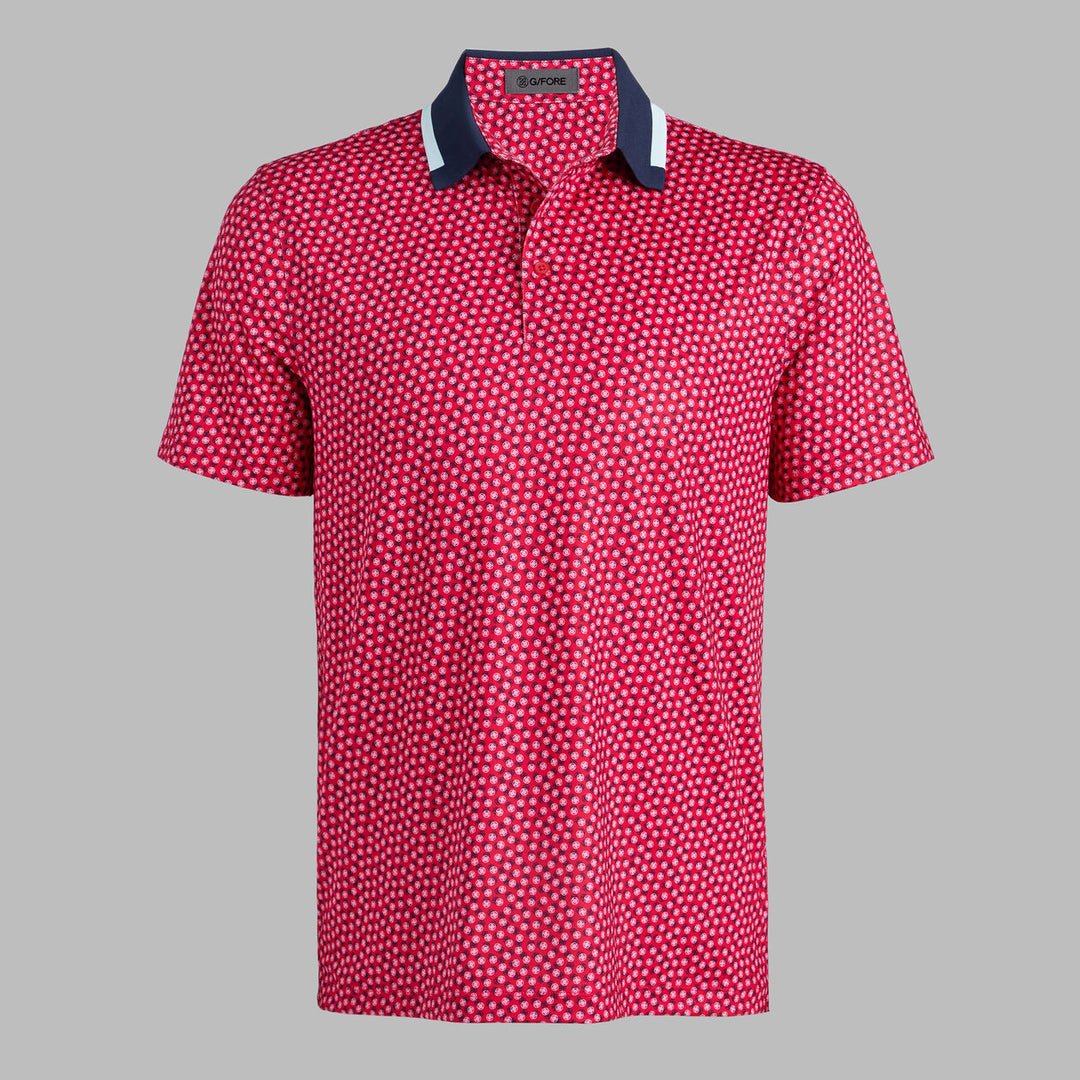 G/FORE MEN'S 3/G'S TECH JERSEY POLO - LAVA