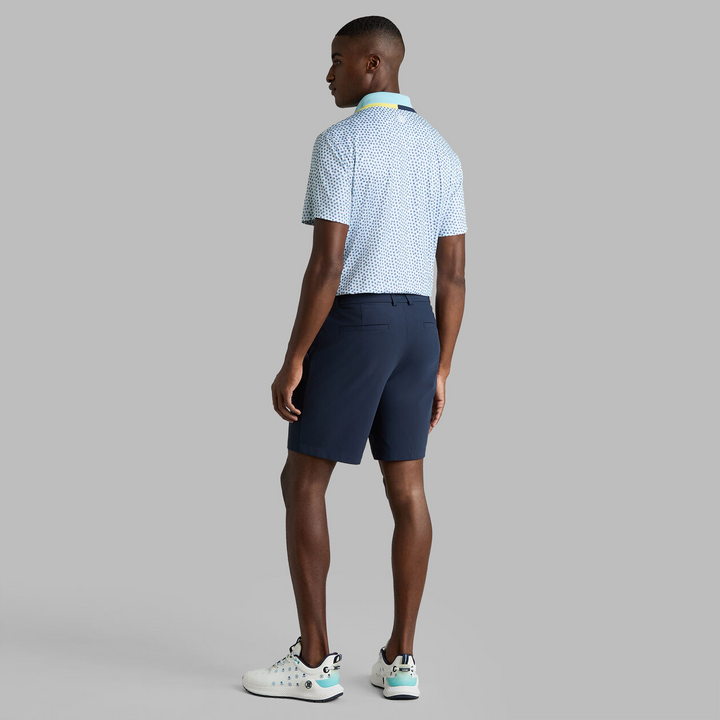 G/FORE MEN'S TRIPLE/G TECH JERSEY POLO - SNOW / CENOTE