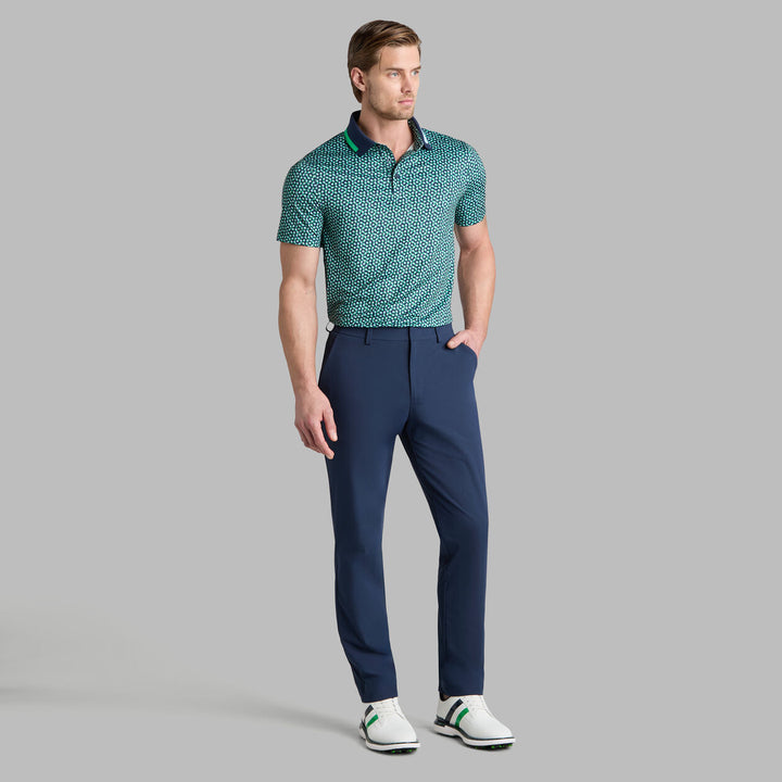 G/FORE MEN'S 3/G'S TECH JERSEY POLO - TWILIGHT / CLOVER