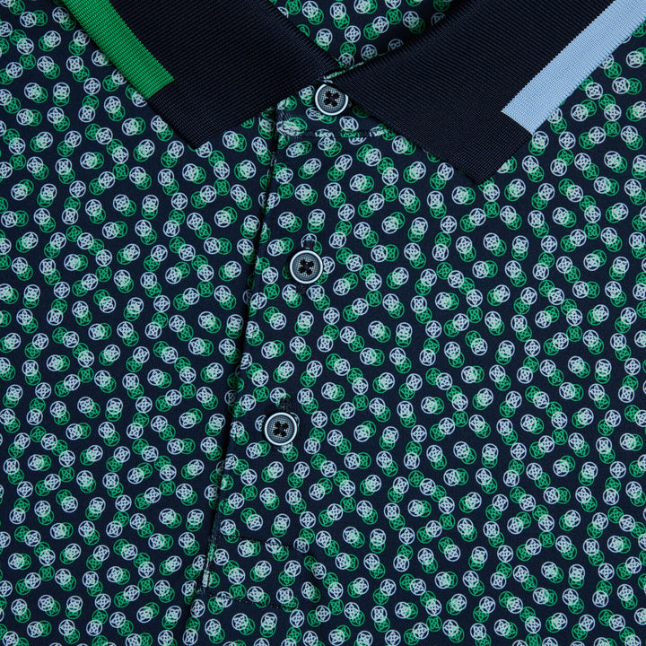 G/FORE MEN'S 3/G'S TECH JERSEY POLO - TWILIGHT / CLOVER