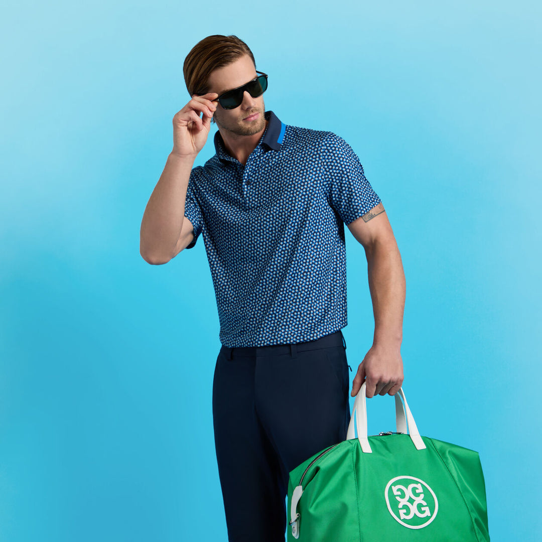 G/FORE MEN'S 3/G'S TECH JERSEY POLO - TWILIGHT