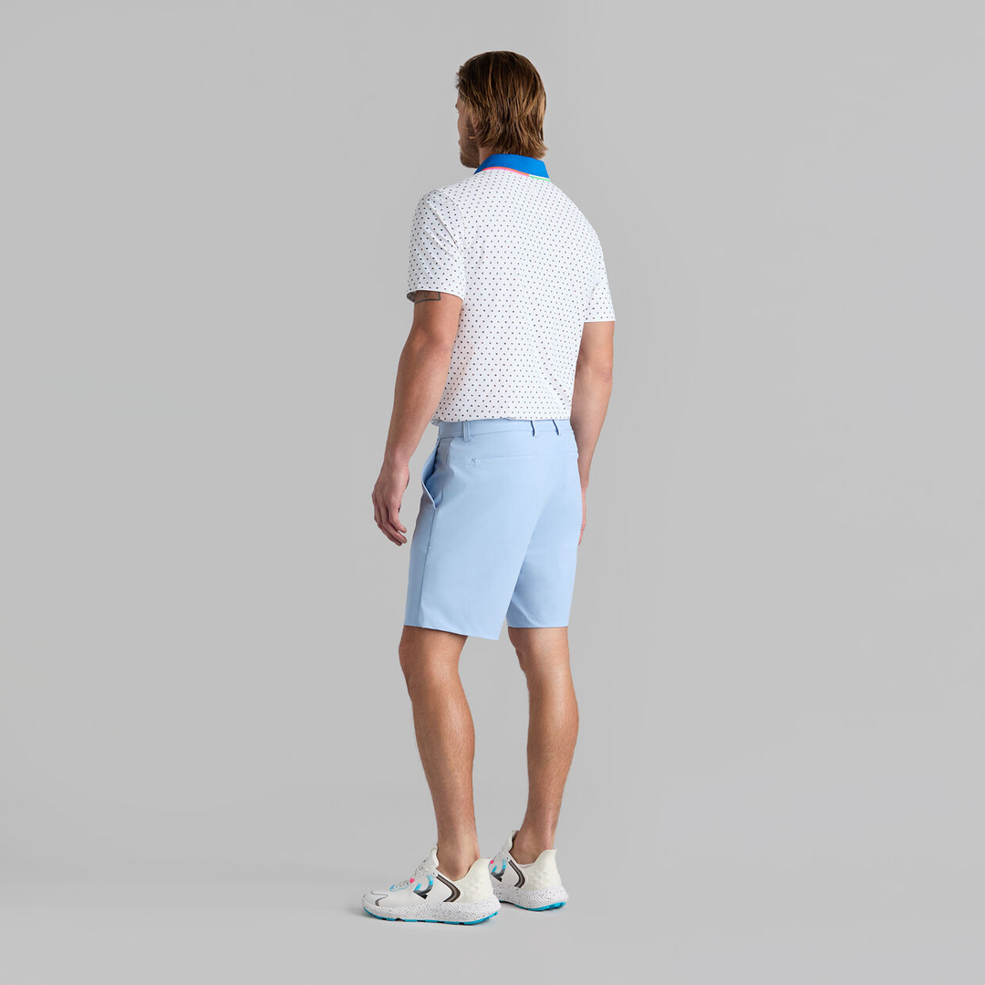 G/FORE MEN'S DITSY FLORAL TECH PIQUÉ PERFORMANCE POLO - SNOW